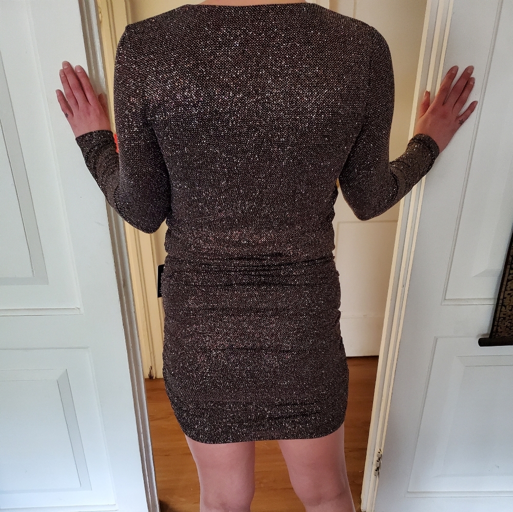 NWT Express Glitter Party Dress - Picture 4 of 9